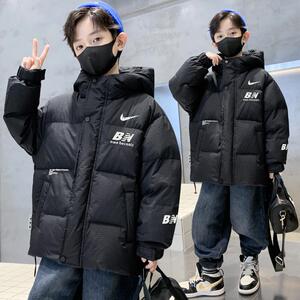 耐克顿男童羽绒服加厚连帽冬季2024新款儿童白鸭绒外套帅气保暖潮