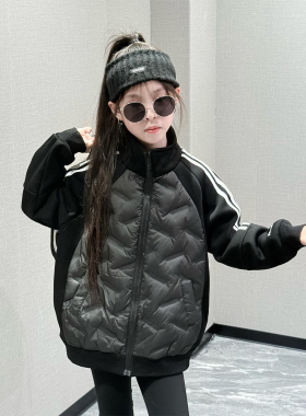 女童羽绒服轻薄款2025新款中大童白鸭绒冬装儿童校服神器休闲外套