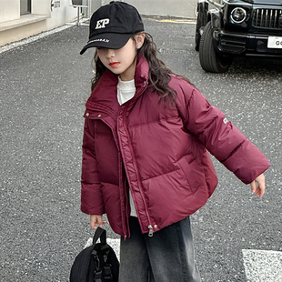 女童羽绒服外套冬季白鸭绒加厚保暖超好看儿童面包服洋气韩版冬装