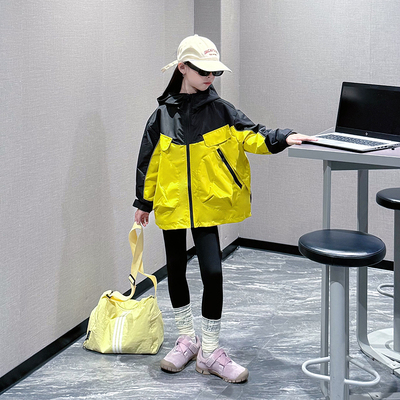 女童冲锋衣三合一秋冬款加厚外套
