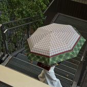 英伦复古风格 纹三折黑胶伞轻巧便携高级感太阳晴雨伞防晒防紫外线