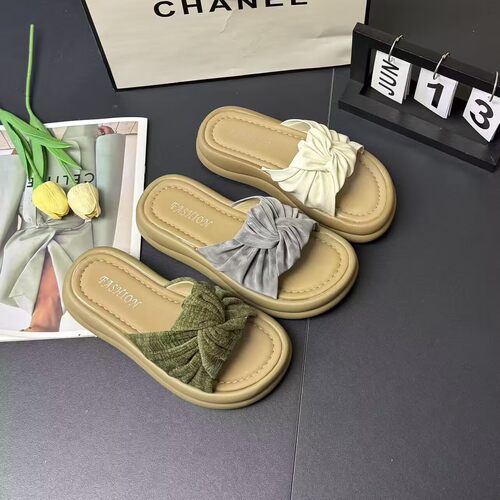 仙女风厚底法式一字拖女夏百搭