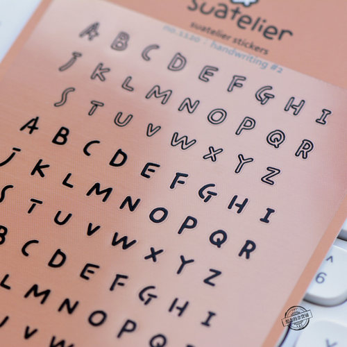 英文字母数字贴纸韩国可爱防水