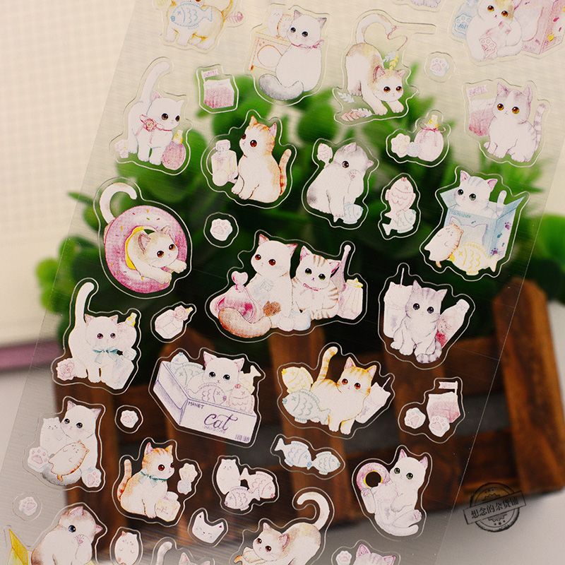 宠物猫咪贴纸韩国手机儿童贴画