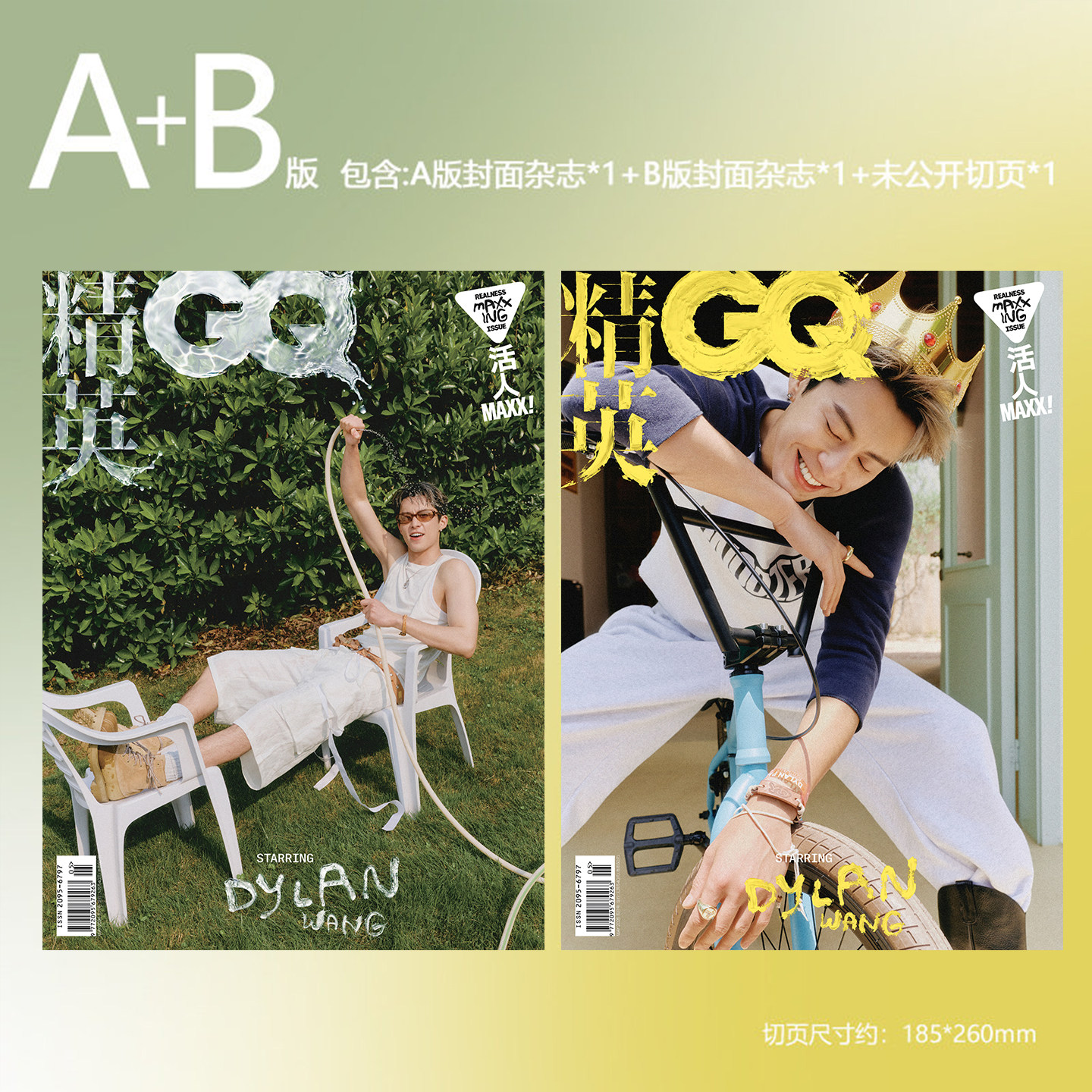 现货正版 精英GQ 5月 王鹤棣官方C版:A+B封面+未公开切页1张 精英GQofficial杂志2026年五月刊 GQ五月王鹤棣封面 康泰纳仕/杨洋