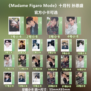 官方正版 孙恩盛 费加罗 官方小卡 拍立得 隐藏卡 比心 比耶 1-22款 可选 Madame Figaro费加罗杂志2025年10月无杂志