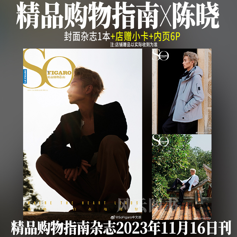 现货 精品购物指南 11月 陈晓封面 店赠小卡 内页6p sofigaro精品购物