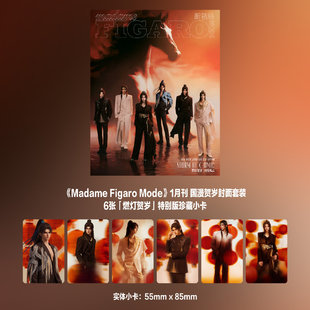 正版 费加罗 一月 国漫贺岁封面+燃灯贺岁珍藏小卡6张 Madame Figaro Mode杂志2026年1月 孟川/许晴/有莘不破/辰南/李长寿/云望舒