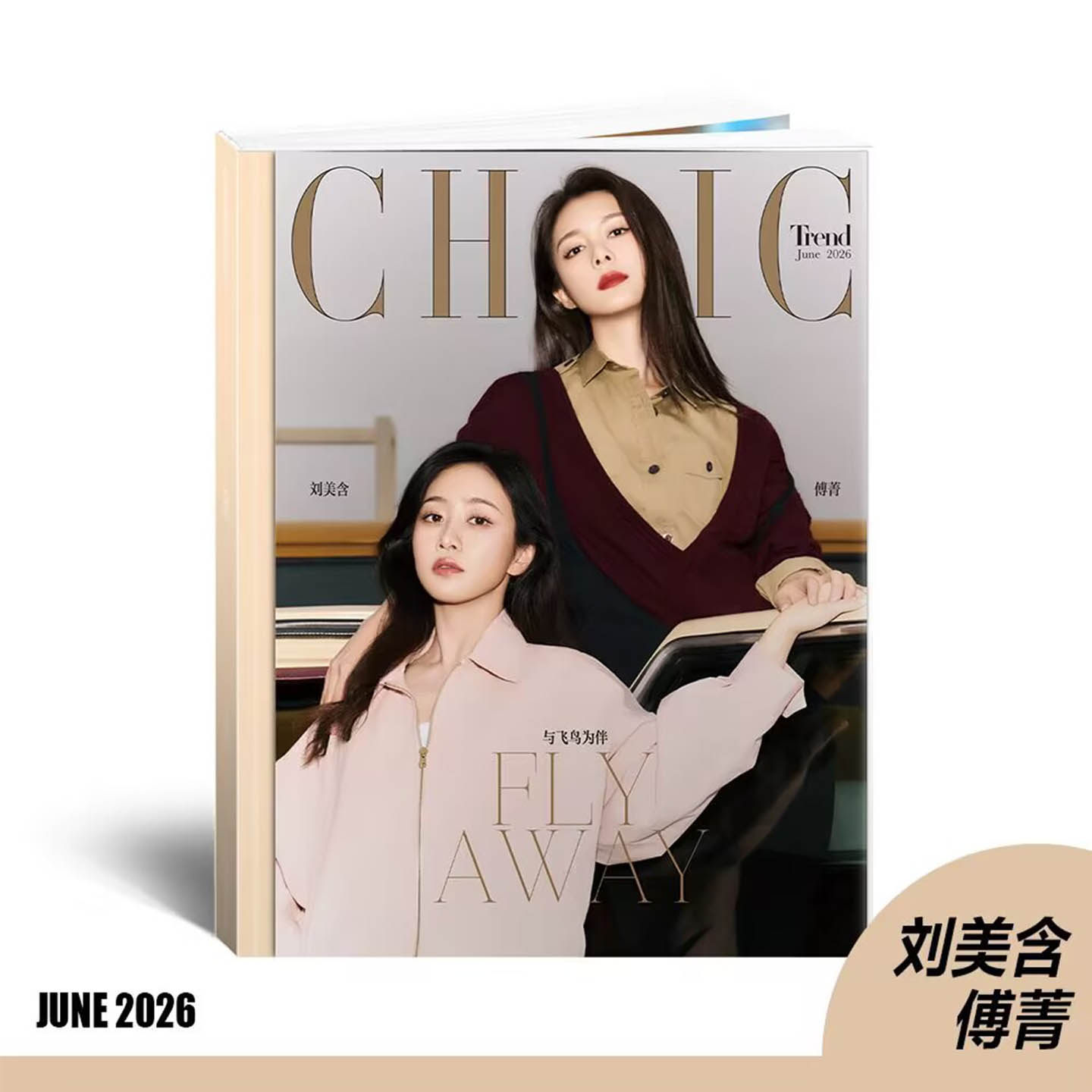 计入销量 小资风尚 6月 刘美含 傅菁封面 小资CHIC杂志 2026年六月刊 刘美含 傅菁封面+内页大片
