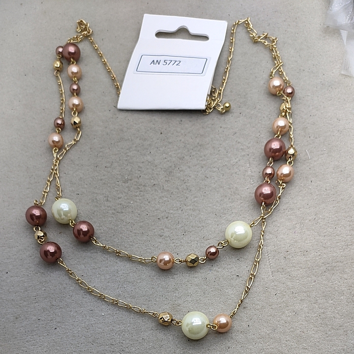 36满29元包邮  双层珍珠项链