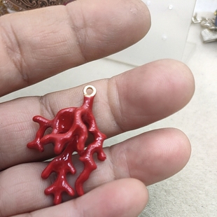 37满29元 滴釉树枝项链坠吊坠 包邮