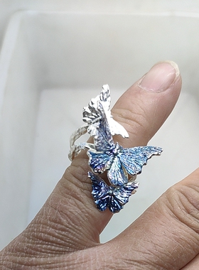 50满29元包邮  蝴蝶戒指