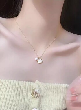 轻奢设计感珍珠贝壳项链女生饰品