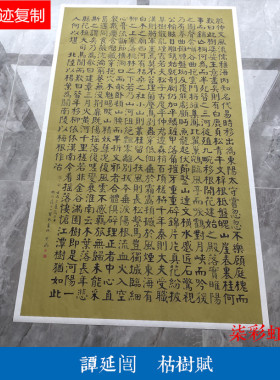 清末谭延闿枯树赋微喷复制学习临摹范本名家书法颜体大字楷书字帖