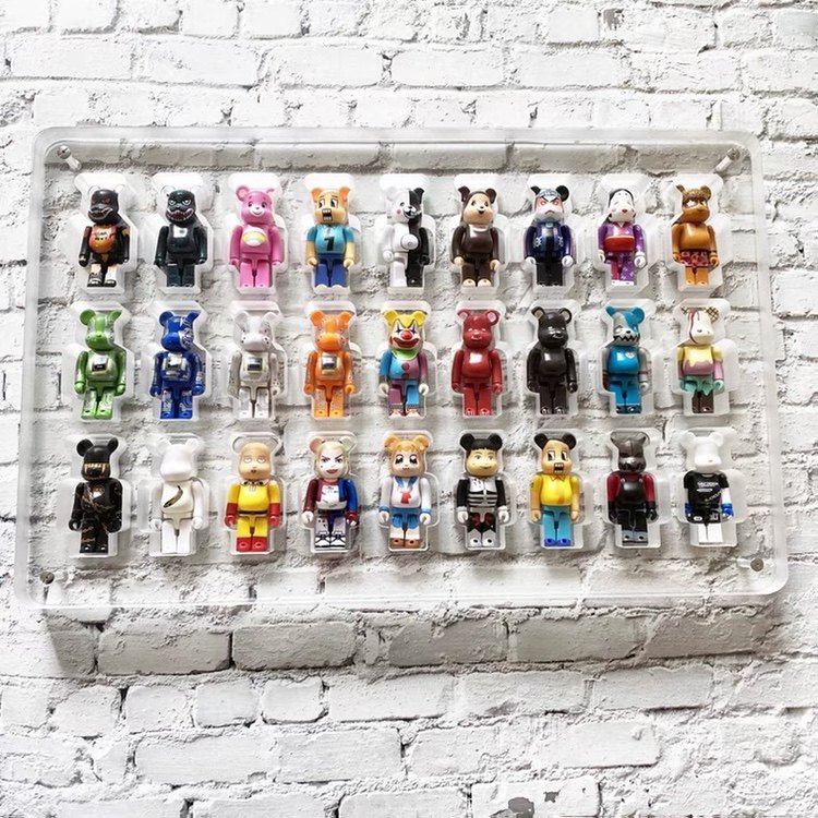 thumbnail for [SF Free Shipping] 100% Bubble Mart Bearbrick Display Box Building Block Bear Bubble Mart Display Board