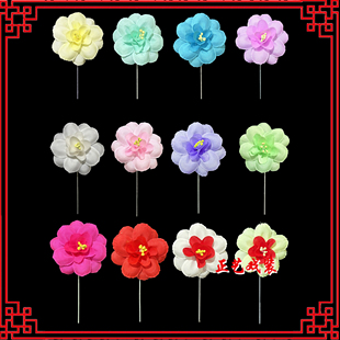 戏曲戏剧京剧越剧青衣花旦鬓花头饰填空头花单朵鬓花真丝绢花头花