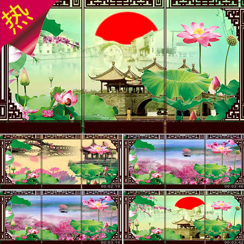 古典中国风 采薇 宫廷舞 江南水乡 惊鸿舞 荷花凉亭屏风 视频素材