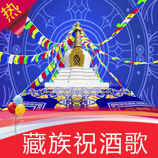 藏族祝酒歌 经幡 哈达 布达拉宫 雪域 青藏高原 雪山 视频素材