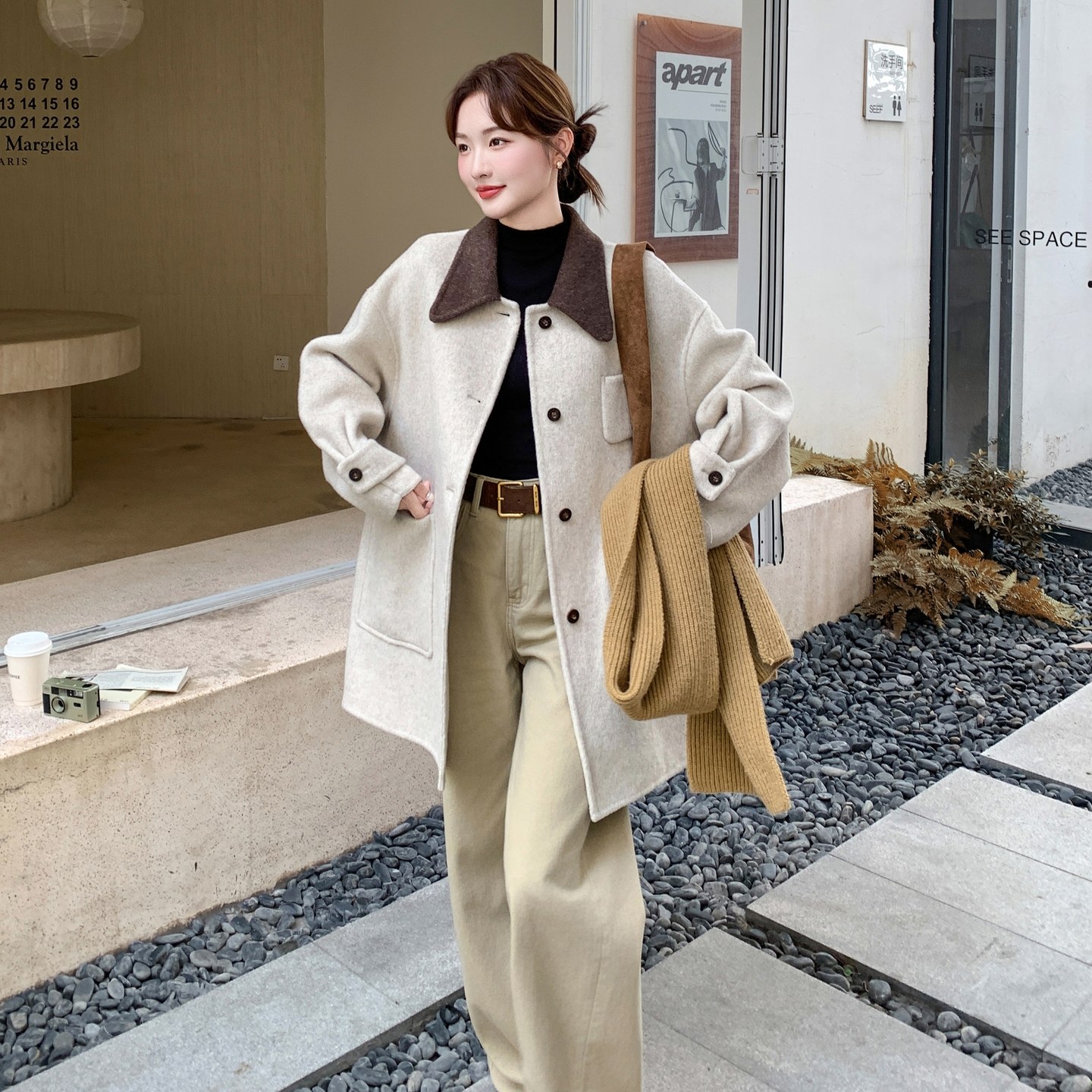 数据好-巴恩风撞色双面呢外套306-AW86-p255-k388，女装毛呢外套，浙宝306