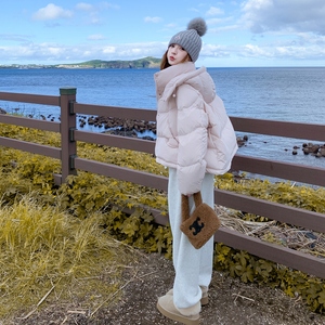 现货-粉色设计感50绒连帽外套306-AW125-p275-k418图片