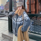 现货-大毛领可拆卸费尔岛毛衣外套306-AW98-p155-k238，女装针织衫/毛衣，浙宝306