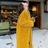 -跑量姜黄色显白环保皮草长款外套送包包306-QD108-P185-K288，女装皮草，浙宝306