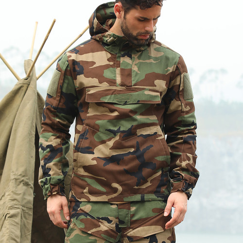 酋长户外GORKA连帽罩衣 运动登山服军迷作战透气军迷风上衣