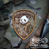 侵权必究 WARCHIEF酋长新品 权产品 版 盾形战术熊猫臂章野战版