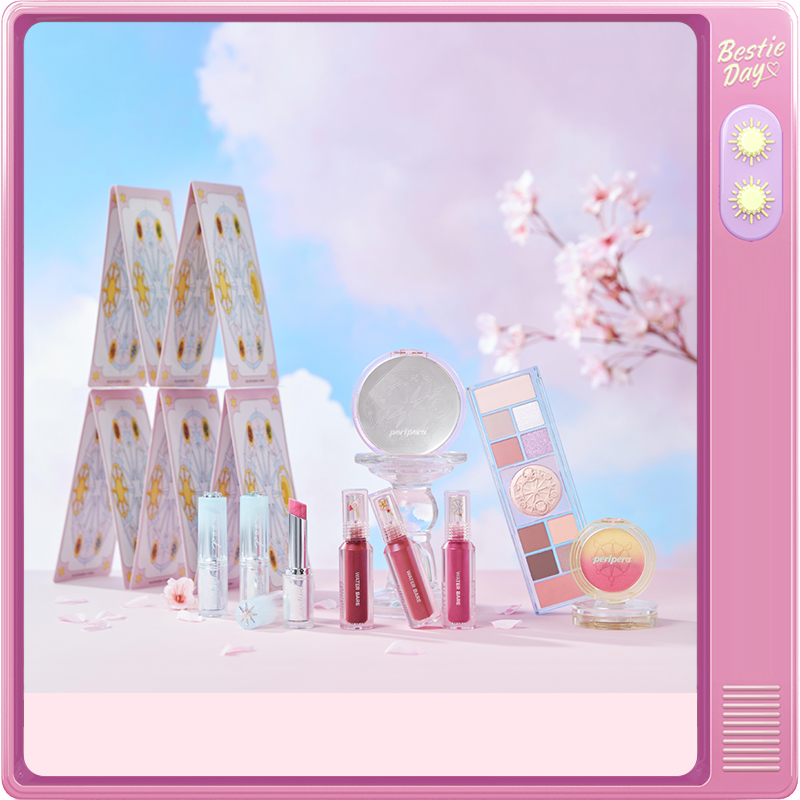 现货新品首发 ！peripera菲丽菲拉魔卡少女樱联名腮红唇釉口红