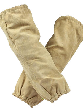 威特仕牛二层芯皮手袖41cm56cm长耐磨防火阻燃金黄色电焊接手袖