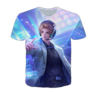 王者荣耀张良千筹问战衣服3D印花男女短袖t恤春夏青年儿童cos上衣