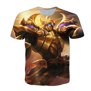 王者荣耀典韦黄金武士衣服男女短袖t恤霜月吟夏季少年儿童COS上衣