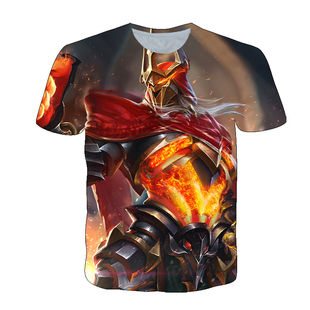 王者荣耀夏侯惇战争骑士衣服男女装短袖t恤夏季青少年儿童COS上衣