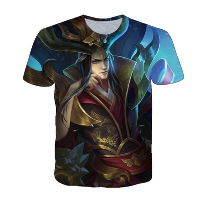 王者荣耀东皇太一东海龙王衣服男女短袖t恤春夏青少年儿童cos上衣