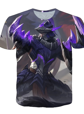 新王者荣耀蒙恬猎龙将衣服3D印花男女短袖t恤夏青少年儿童cos上衣