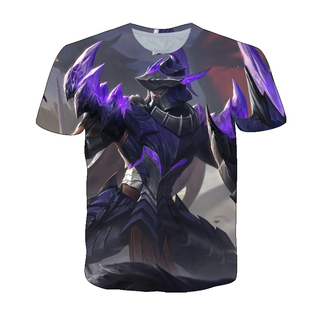 新王者荣耀蒙恬猎龙将衣服3D印花男女短袖 t恤夏青少年儿童cos上衣