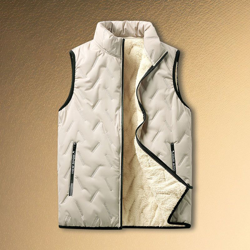 2025加厚棉袄双层外套百搭保暖厚款秋冬季加绒休闲棉衣羊羔绒棉服