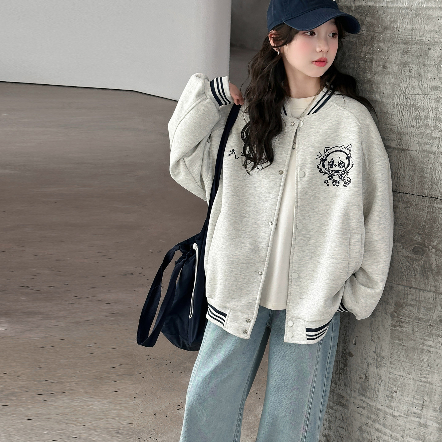 2026春秋女大童洋气棒球服外套