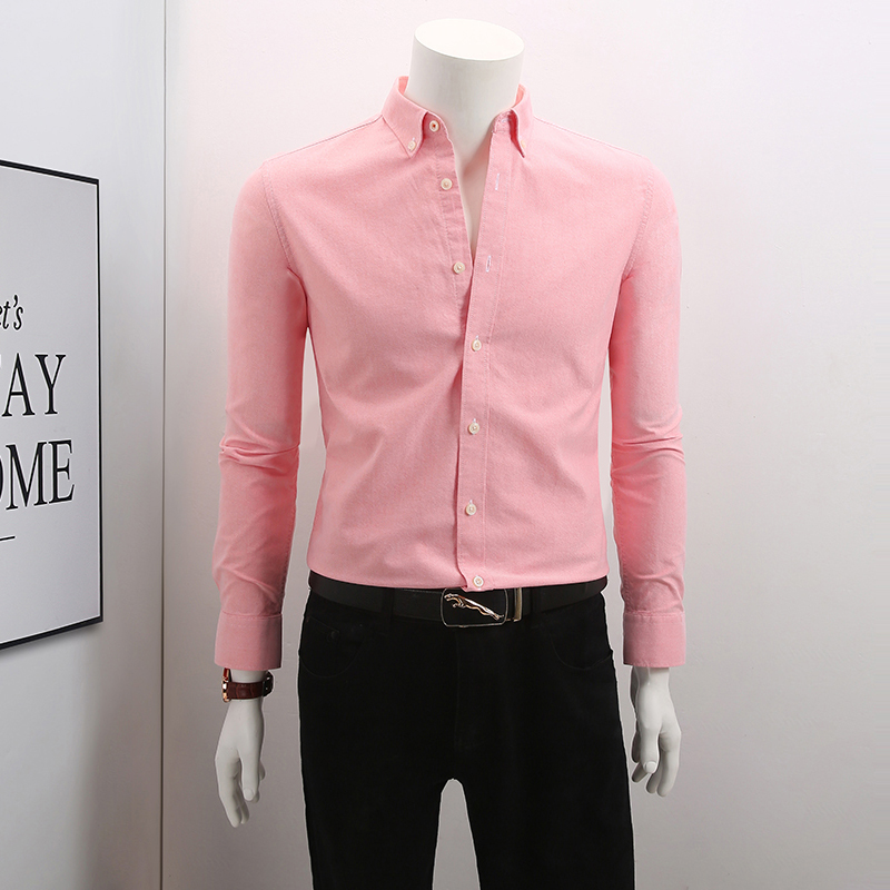 男士衬衫长袖纯棉高级感痞帅
