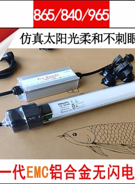 T8龙鱼灯865三基色鱼缸灯金龙爬背红龙发色灯6500K4000K铺色去垢
