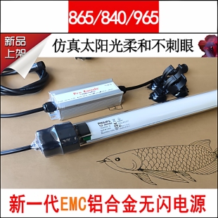 T8龙鱼灯865三基色鱼缸灯金龙爬背红龙发色灯6500K4000K铺色去垢