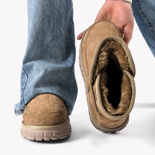 桑坡羊皮毛一体雪地靴男款冬季2025新款加绒加厚零下40度保暖棉鞋