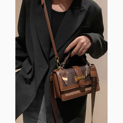 Clean Knоck压纹包包女2026新款时尚手提包小方包百搭单肩斜挎包