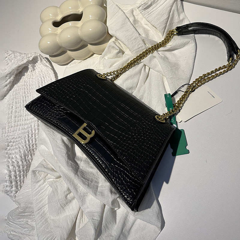 Clean Knоck包包女2026新款女包鳄鱼纹沙漏包质感链条单肩斜挎包,箱包皮具/热销女包/男包,腋下包,淘宝优惠券,粉丝福利购,淘宝优惠卷