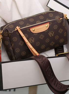 Clean Knоck质感小包包女包2026新款高级感宽肩带小众老花斜挎包