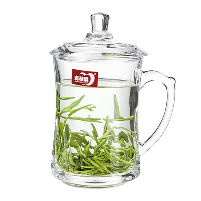 青苹果带盖茶杯开水直接倒