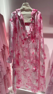 私信询价有折扣 PANTTERFLY设计师2024春夏桃花系列真丝长裙