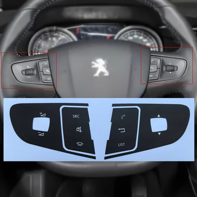标致408高配508雪铁龙C3XR多功能方向盘C4世嘉按键3008修复车贴纸