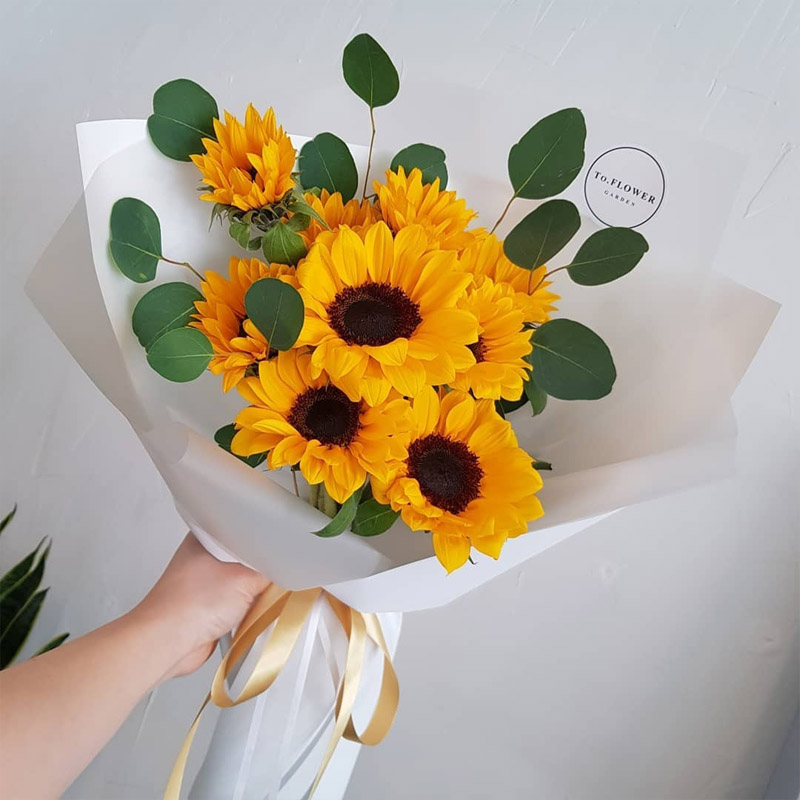 鞍山鲜花店 本地鲜花速递 教师节父亲节向日葵花束 手机拍图