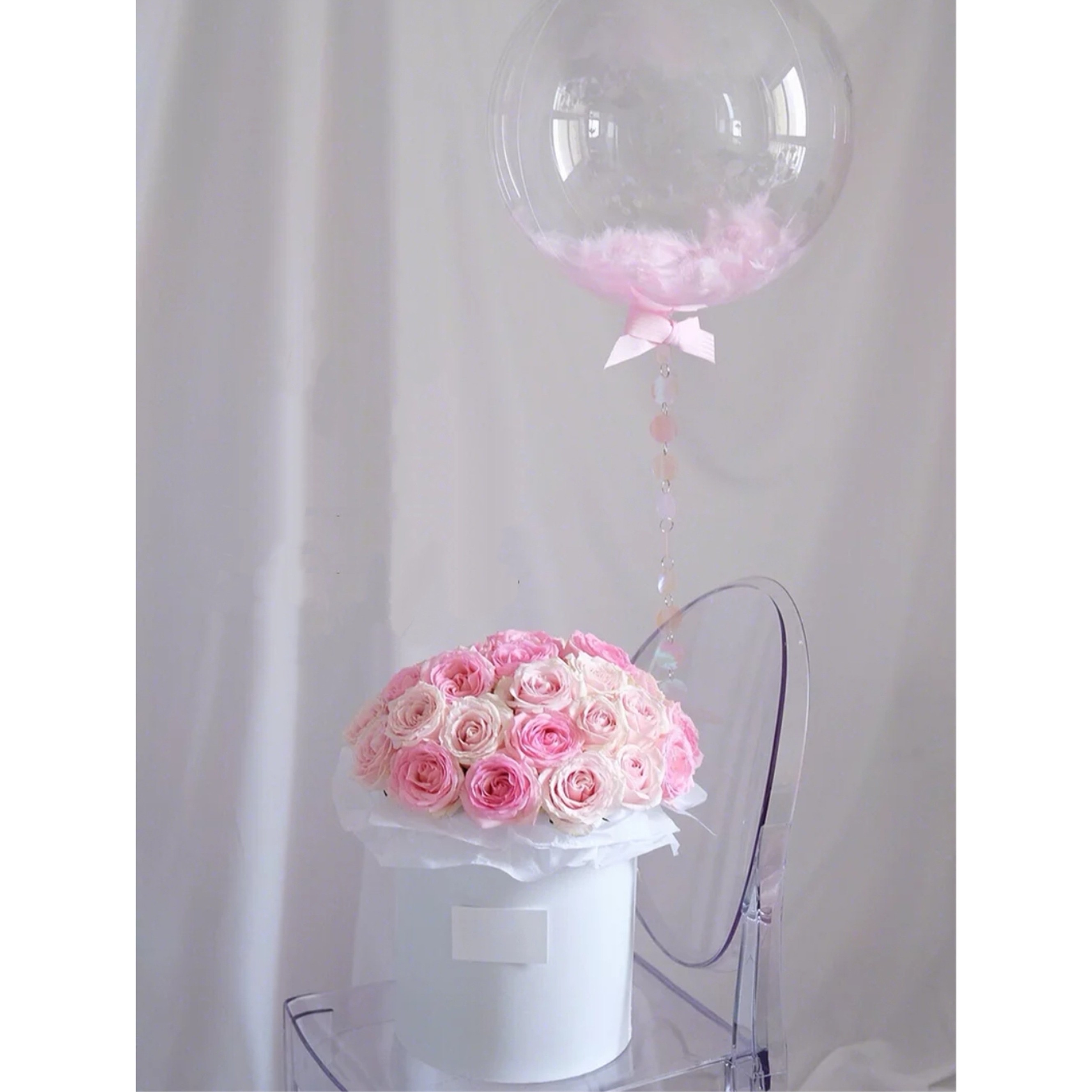 南京鲜花同城速递 抖音飘空气球鲜花抱桶情人节520生日送女友爱人